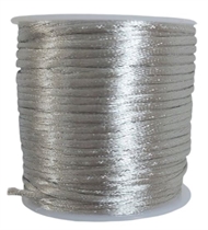 50 m. grå satin tråd - 2 mm.